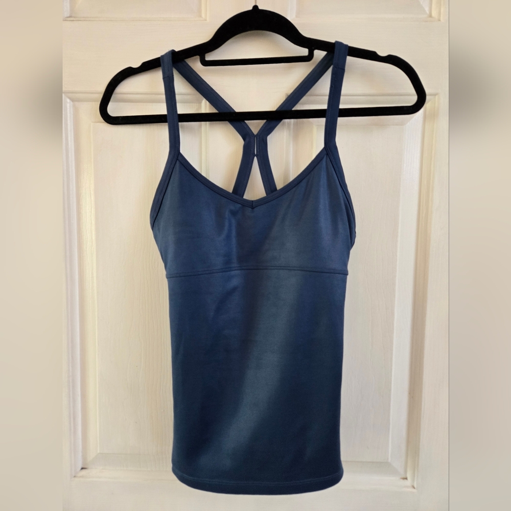 Alo Yoga Reflection Glossy Blue Tank Top Size Small S